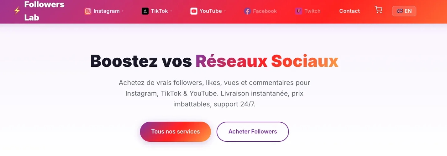 Followers Lab - meilleur site achat followers Instagram bilan 2026